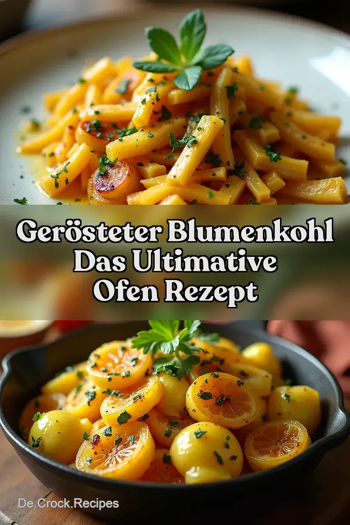 Ger&ouml;steter Blumenkohl Das Ultimative Ofen Rezept
