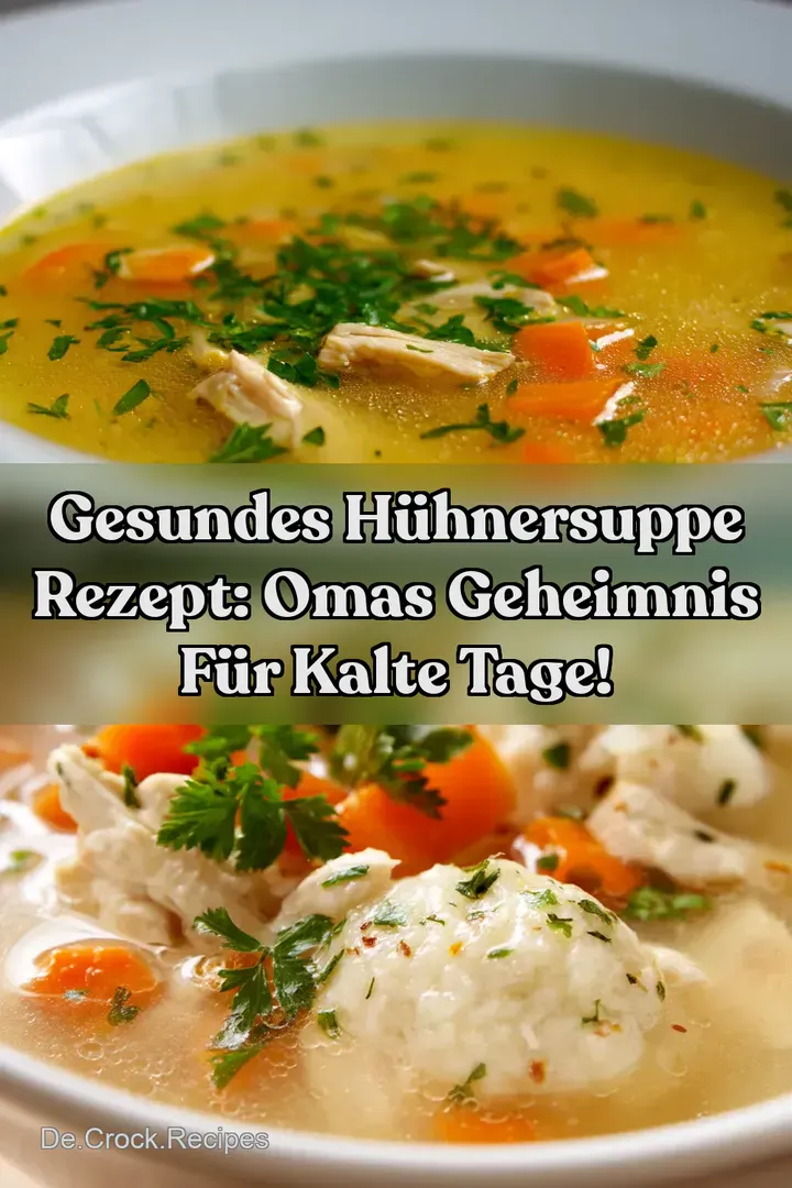 Gesundes Hühnersuppe Rezept: Omas Geheimnis für kalte Tage!