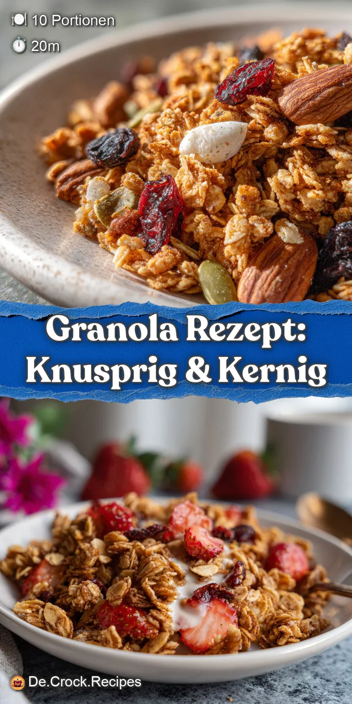 Close-up of chunky granola with crisp oat clusters, showcasing a mix of textures and warm, toasted colors with nutty fragr...