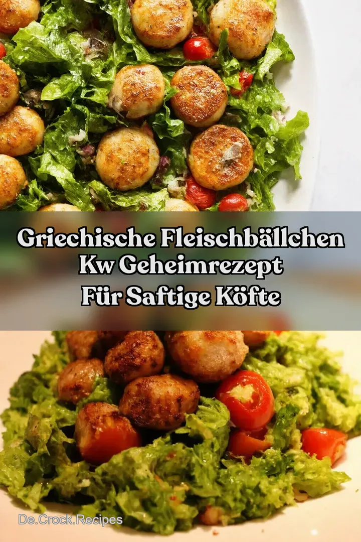 Griechische Fleischb&auml;llchen kw Geheimrezept f&uuml;r saftige K&ouml;fte