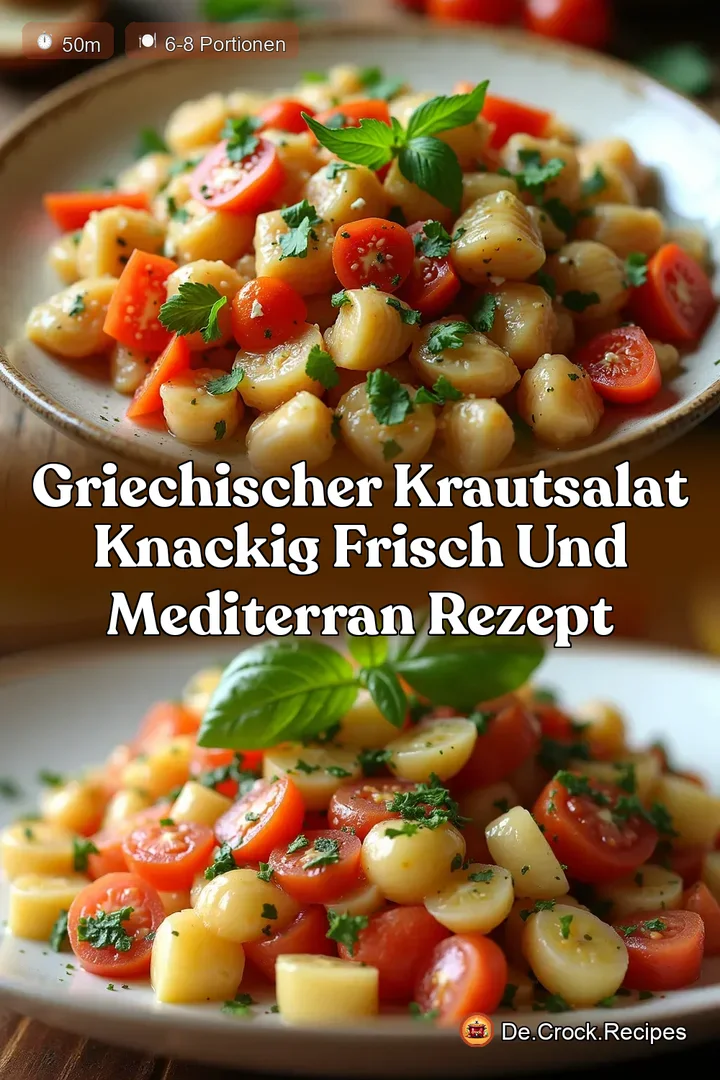 Griechischer Krautsalat Knackig frisch und mediterran Rezept