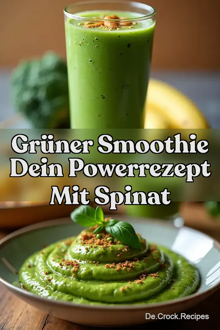 Gr&uuml;ner Smoothie Dein PowerRezept mit Spinat