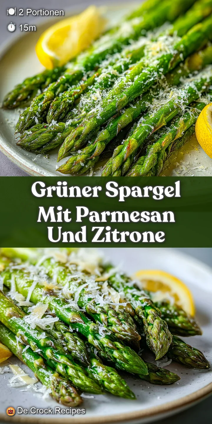 Close-up shows glistening, tender green asparagus with curls of Parmesan cheese and specks of lemon zest, bright and fresh.