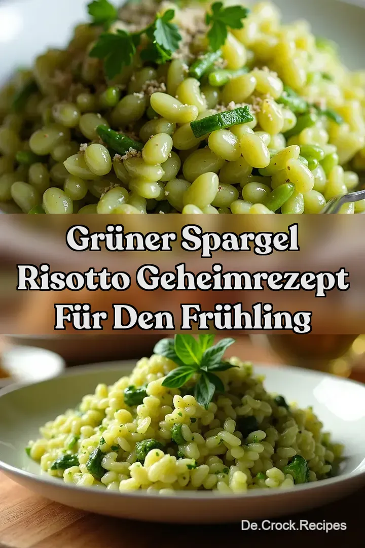 Gr&uuml;ner Spargel Risotto Geheimrezept f&uuml;r den Fr&uuml;hling