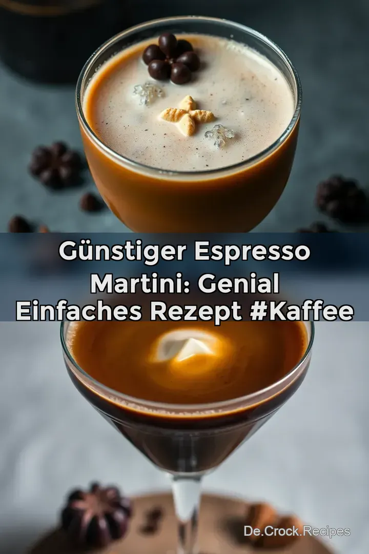 Günstiger Espresso Martini: Genial Einfaches Rezept #Kaffee