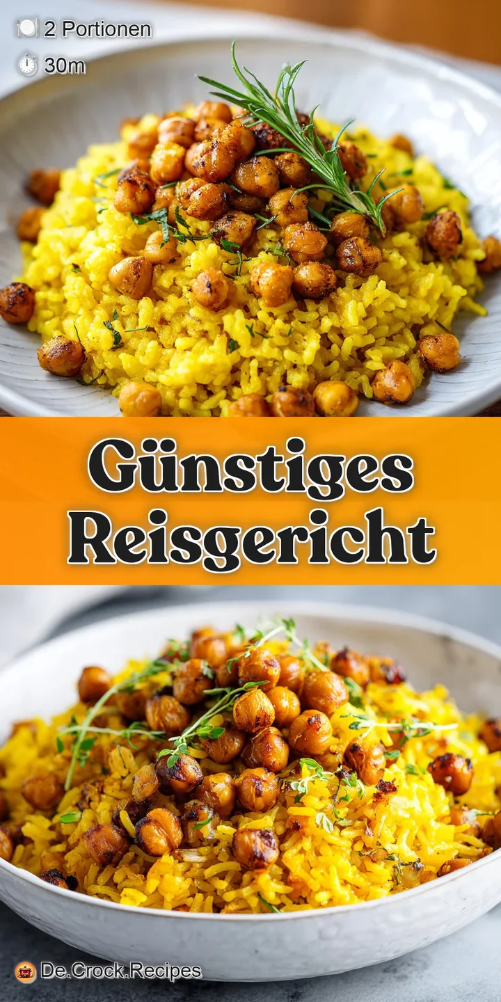 Close-up reveals the soft texture of the golden rice. Flecks of herbs add color. Warm steam delicately rises from the dish.