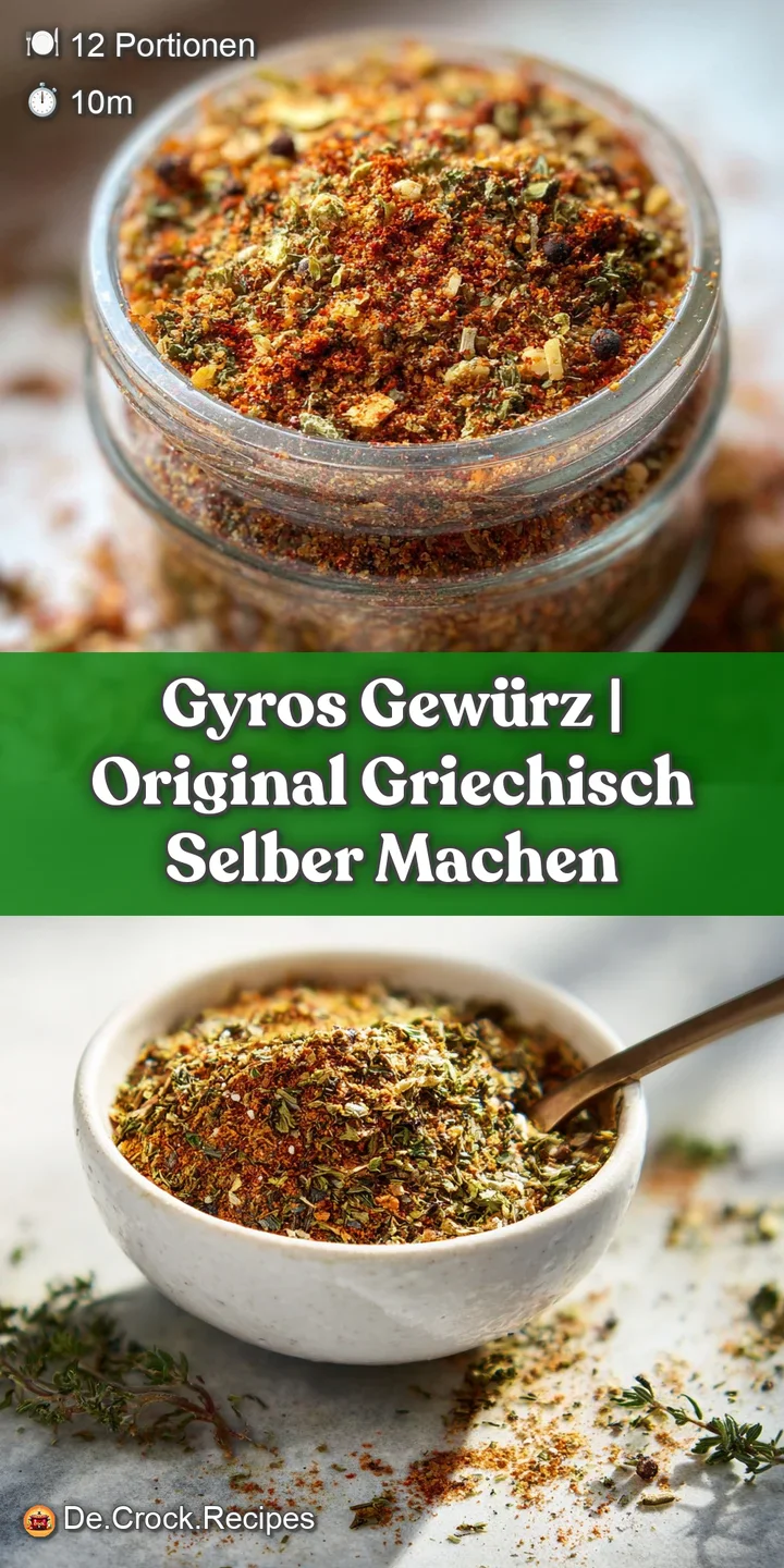 Close-up of gyros spice mix reveals coarse texture and warm colors; inviting and flavorful blend ready to be used for cook...