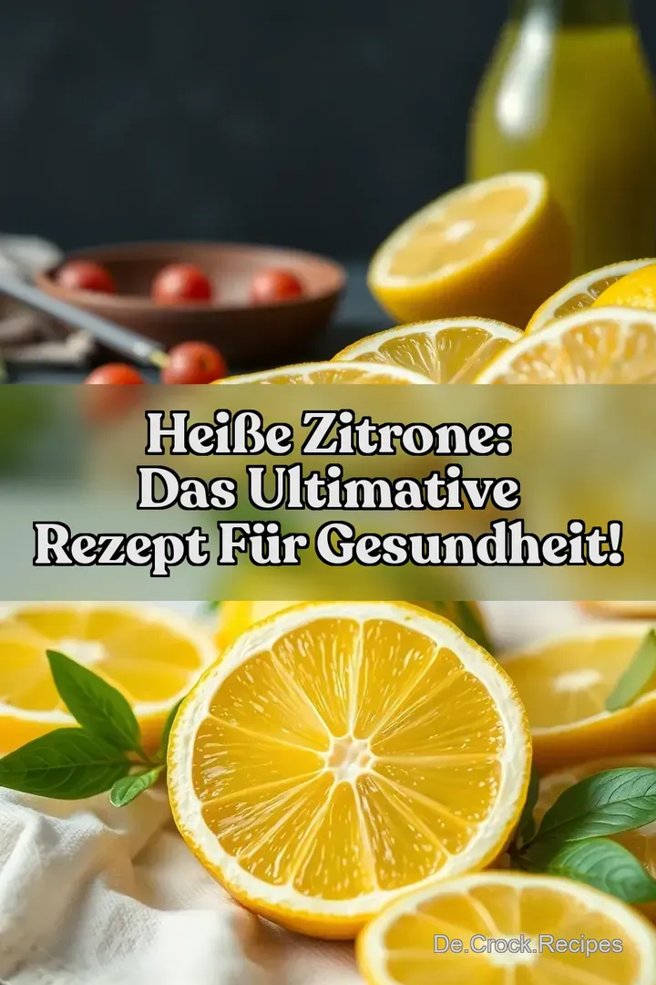 Heiße Zitrone: Das ultimative Rezept für Gesundheit!