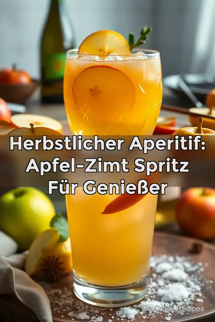 Herbstlicher Aperitif: Apfel-Zimt Spritz für Genießer