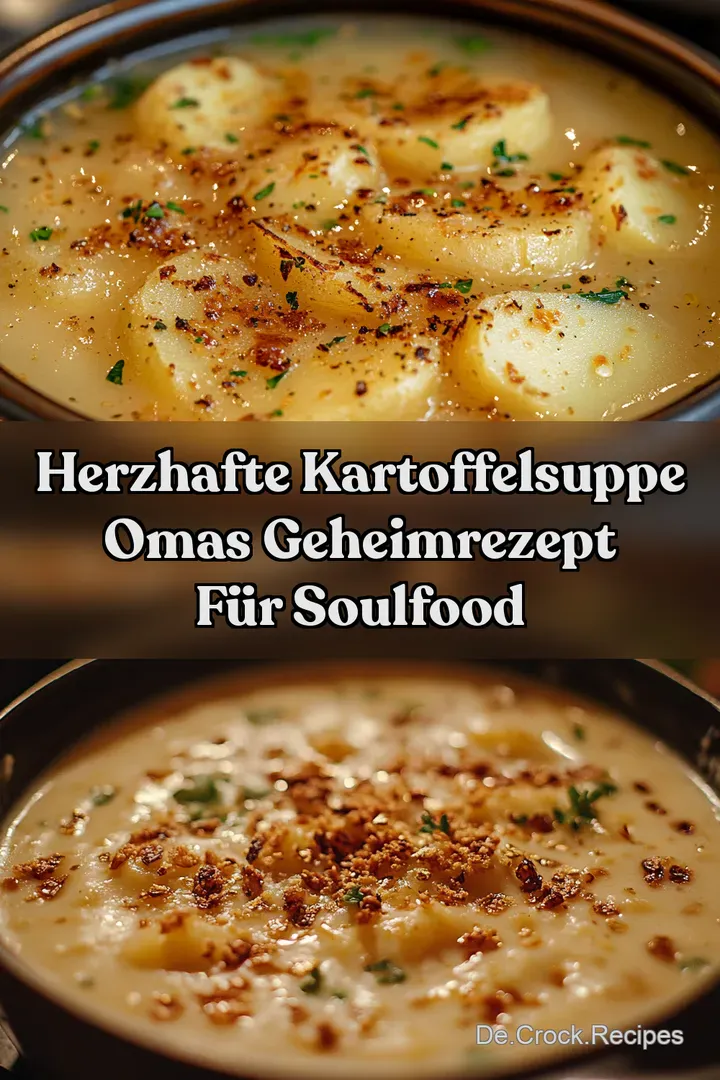 Herzhafte Kartoffelsuppe Omas Geheimrezept für Soulfood