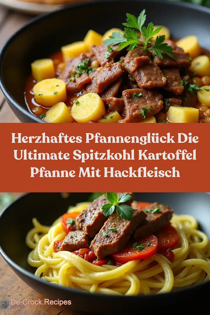 Herzhaftes Pfannengl&uuml;ck Die Ultimate Spitzkohl Kartoffel Pfanne mit Hackfleisch