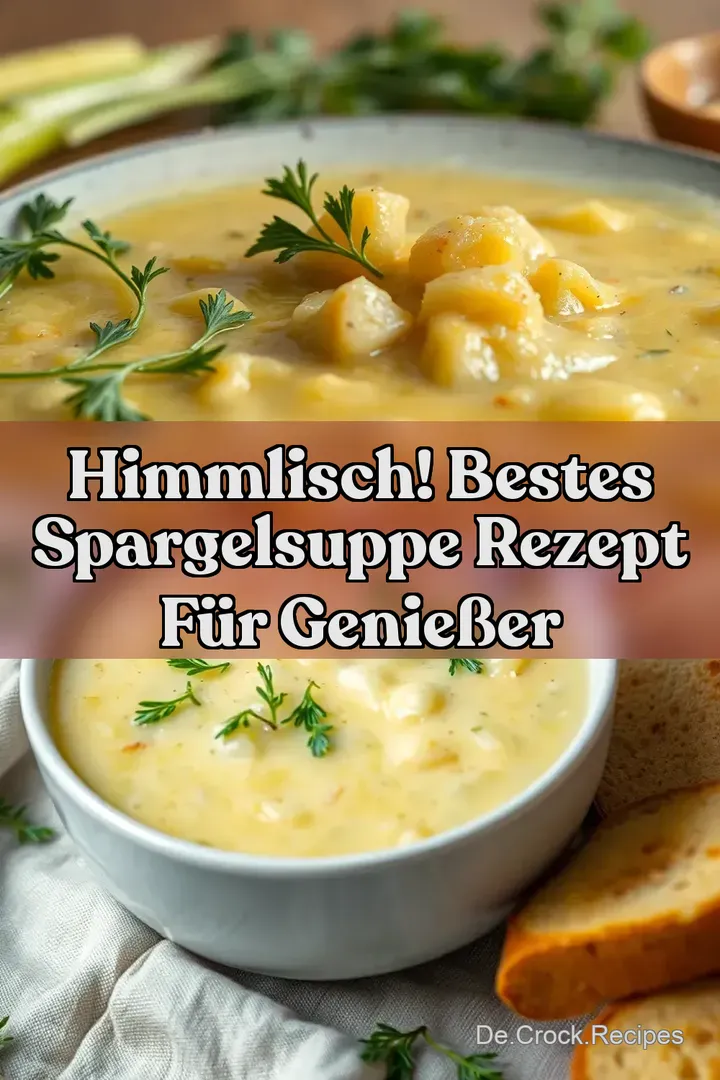 Himmlisch! Bestes Spargelsuppe Rezept für Genießer