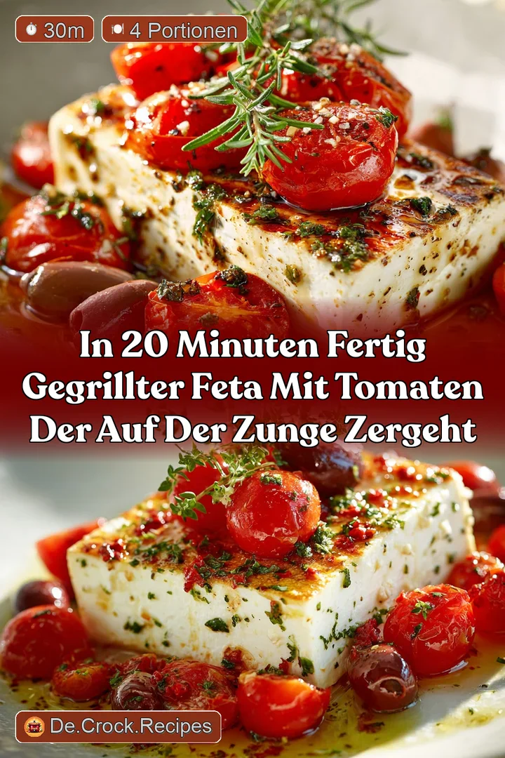 In 20 Minuten fertig Gegrillter Feta mit Tomaten der auf der Zunge zergeht