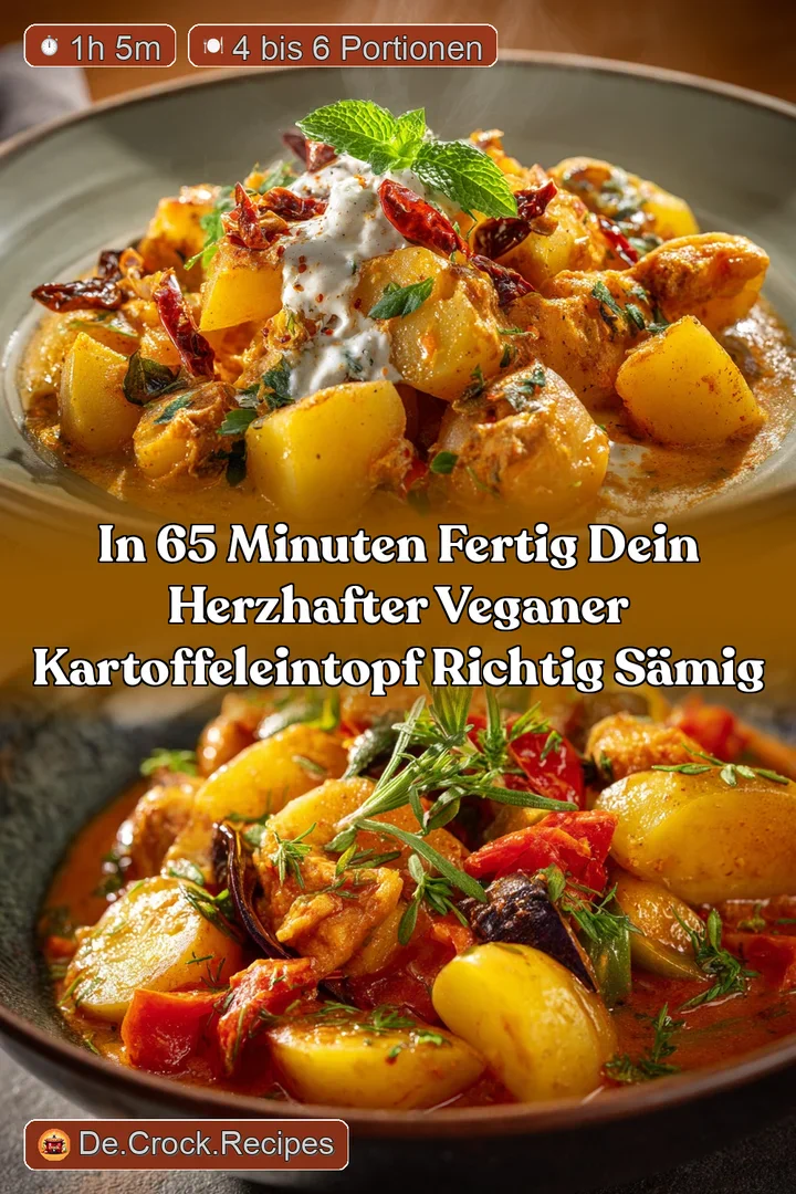 In 65 Minuten fertig Dein herzhafter Veganer KartoffelEintopf richtig s&auml;mig