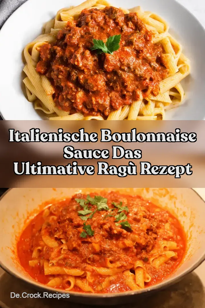 Italienische boulonnaise sauce Das ultimative Rag&ugrave; Rezept