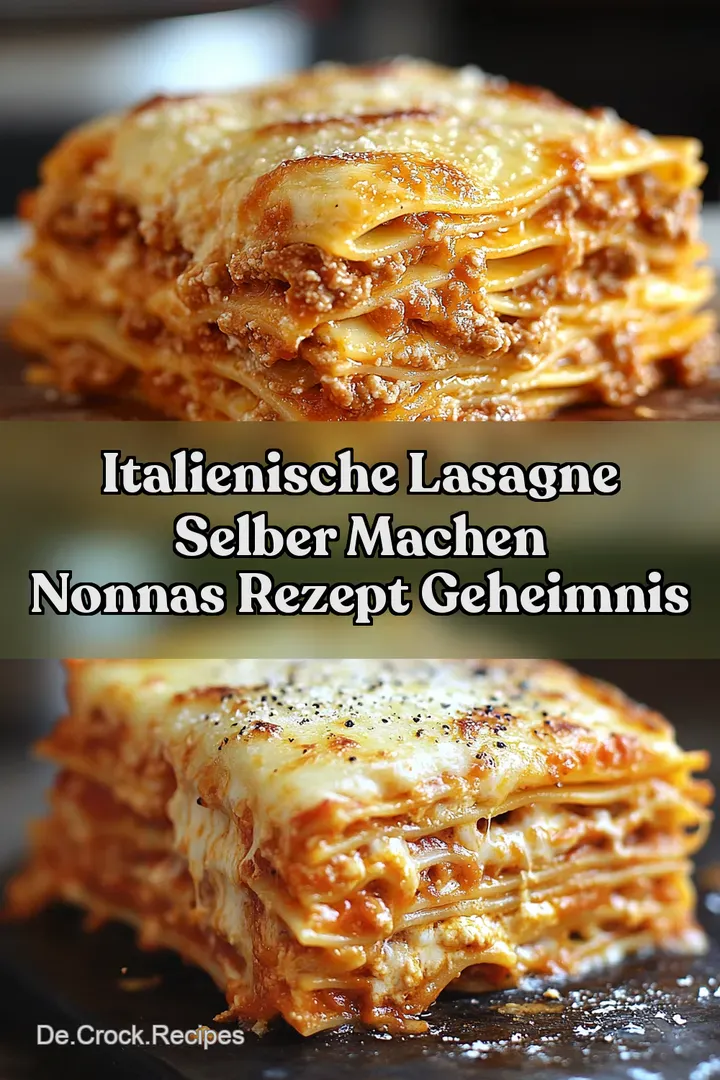 Italienische Lasagne selber machen Nonnas Rezept Geheimnis