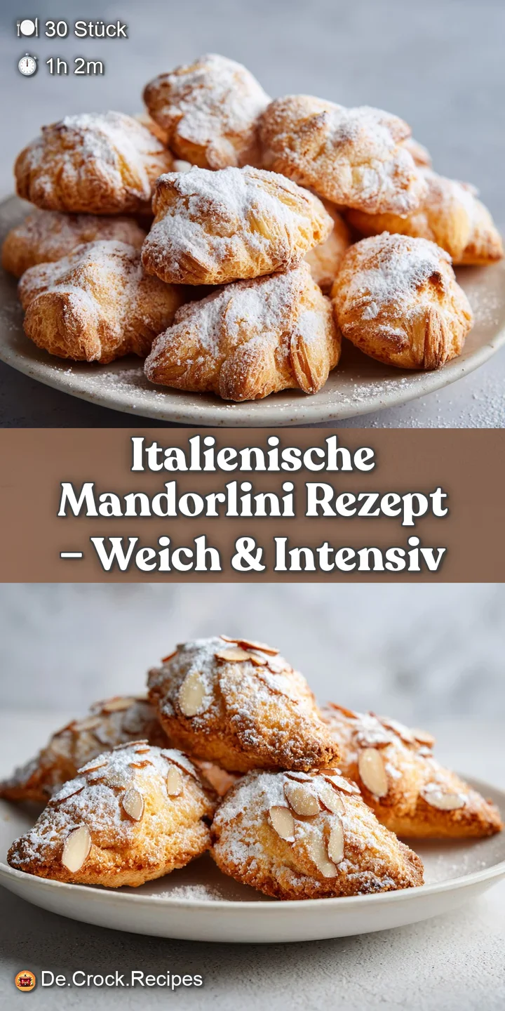 Close-up of a Mandorlini; the cracked surface hints at its soft interior, dusted with a generous layer of powdered sugar.