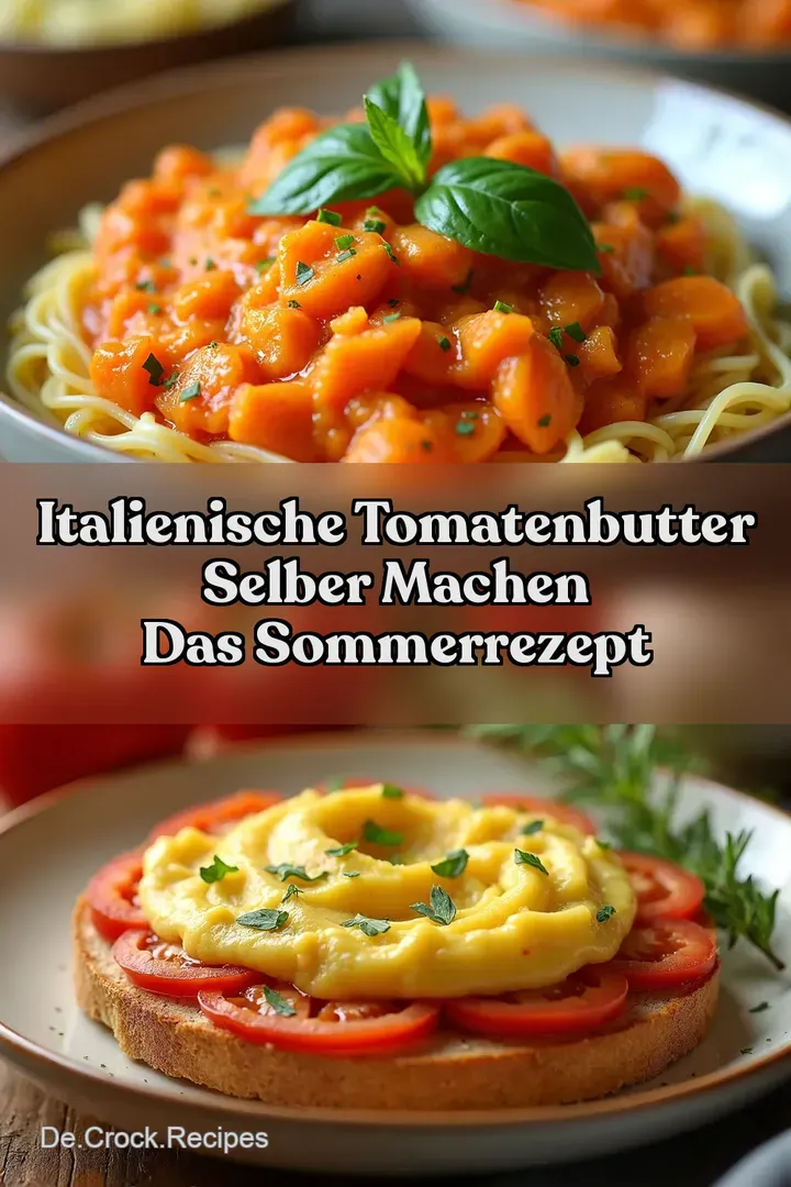 Italienische Tomatenbutter selber machen Das Sommerrezept