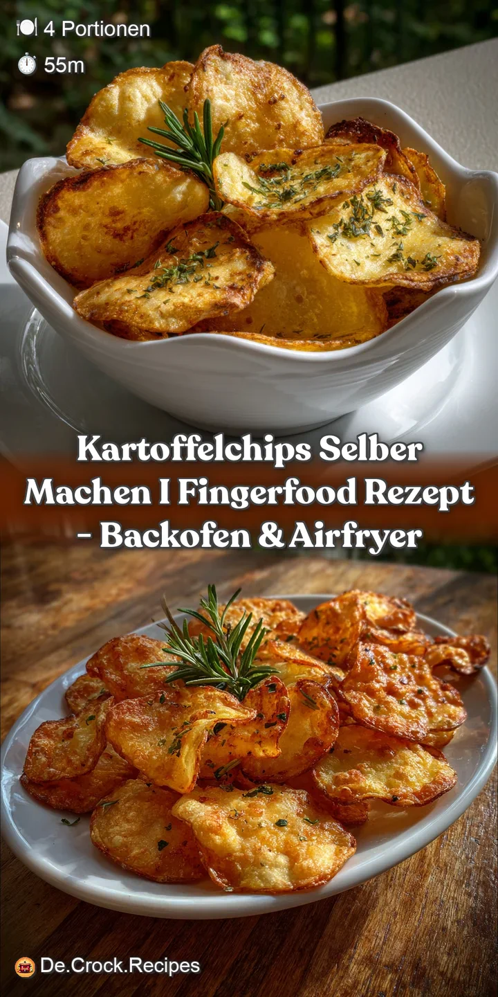 Kartoffelchips selber machen I Fingerfood Rezept - Backofen & Airfryer