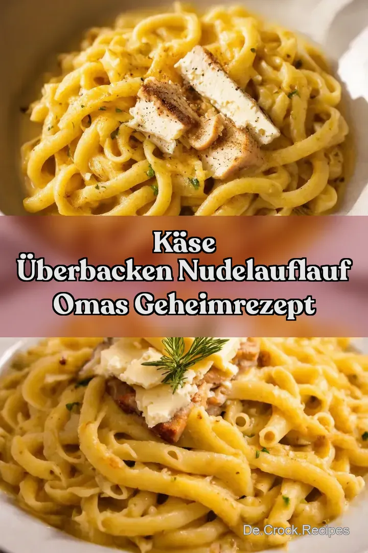K&auml;se &Uuml;berbacken Nudelauflauf Omas Geheimrezept