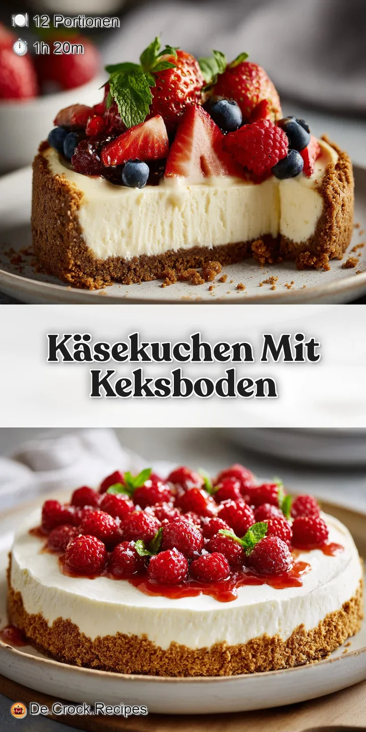 Close-up of cheesecake: the velvety filling is lightly browned, sitting on a rustic, buttery cookie base, hinting at sweet...