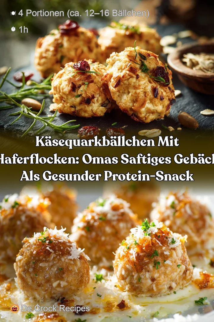 K&auml;seQuarkB&auml;llchen mit Haferflocken: Omas saftiges Geb&auml;ck als gesunder Protein-Snack