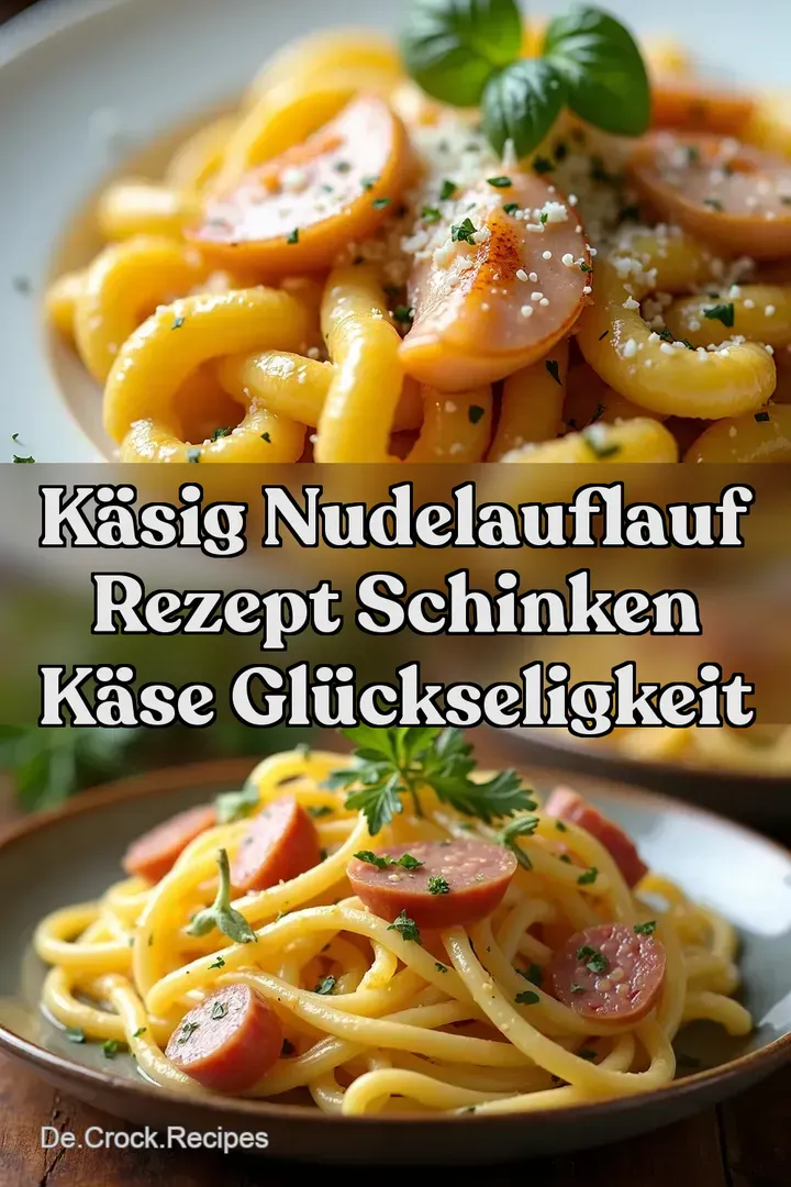 K&auml;sig Nudelauflauf Rezept Schinken K&auml;se Gl&uuml;ckseligkeit