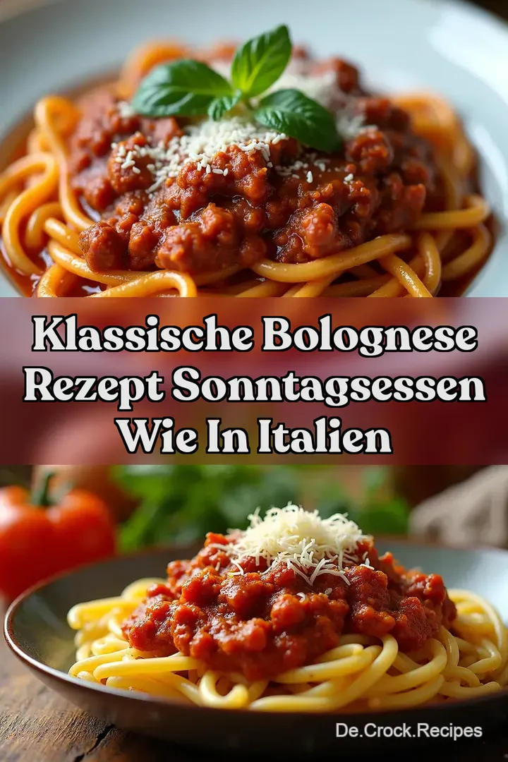 Klassische Bolognese Rezept Sonntagsessen Wie in Italien