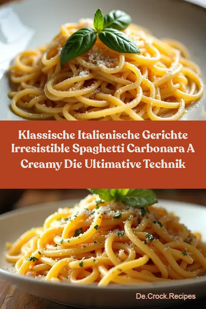 Klassische Italienische Gerichte Irresistible Spaghetti Carbonara A Creamy Die Ultimative Technik