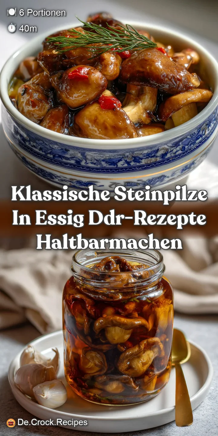 Klassische Steinpilze in Essig DDR-Rezepte Haltbarmachen