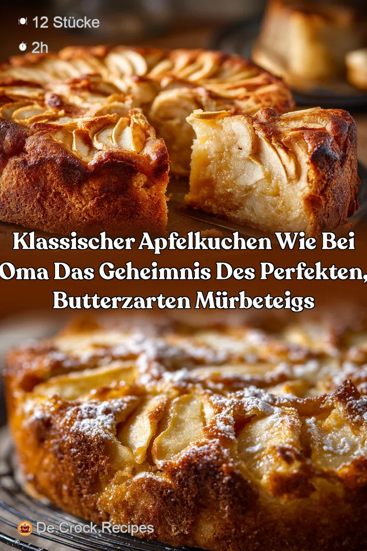 Klassischer Apfelkuchen wie bei Oma Das Geheimnis des perfekten butterzarten M&uuml;rbeteigs