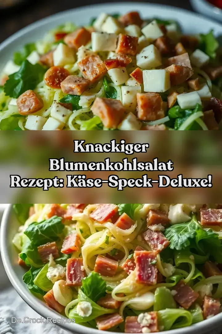 Knackiger Blumenkohlsalat Rezept: Käse-Speck-Deluxe!