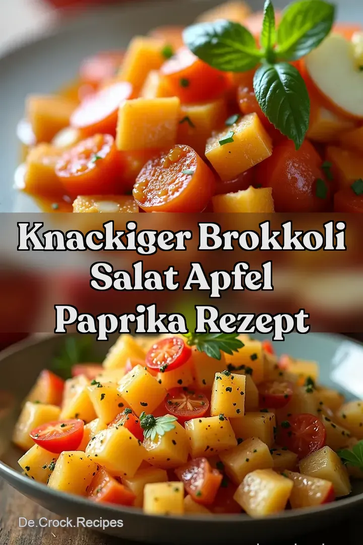 Knackiger Brokkoli Salat Apfel Paprika Rezept