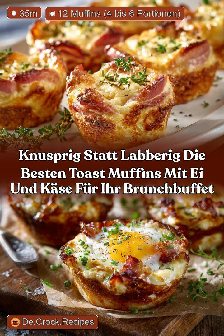 Knusprig statt labberig Die besten Toast Muffins mit Ei und K&auml;se f&uuml;r Ihr BrunchBuffet