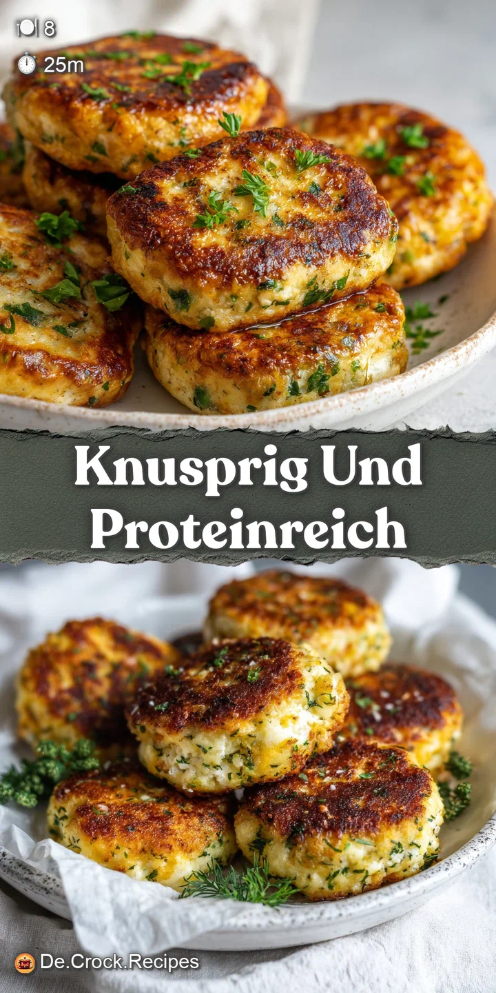 Close-up of a single, golden-brown cottage cheese pancake showing its slightly crisp edges and visible herbs within.