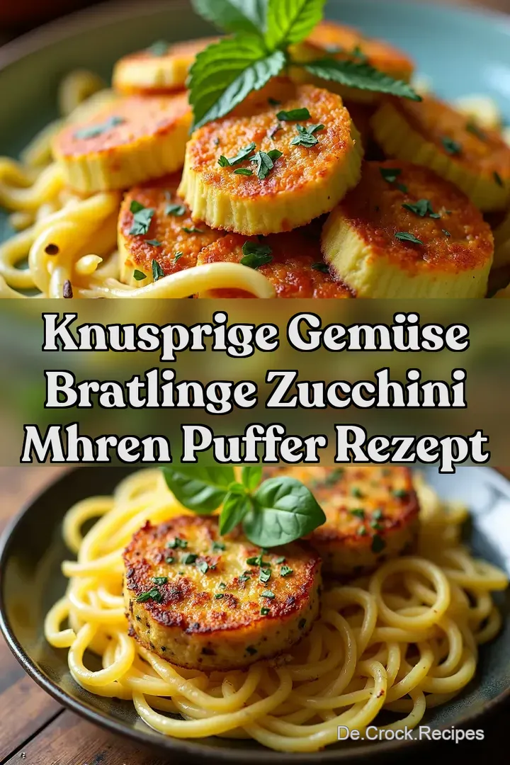 Knusprige Gem&uuml;se Bratlinge Zucchini Mhren Puffer Rezept