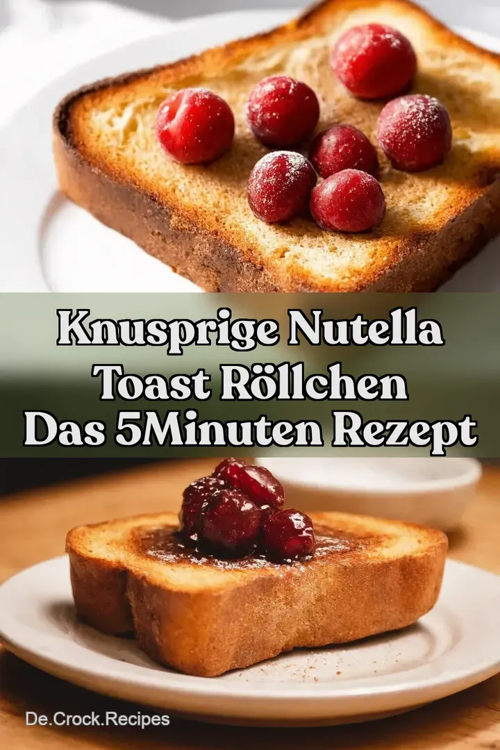 Knusprige Nutella Toast R&ouml;llchen Das 5Minuten Rezept
