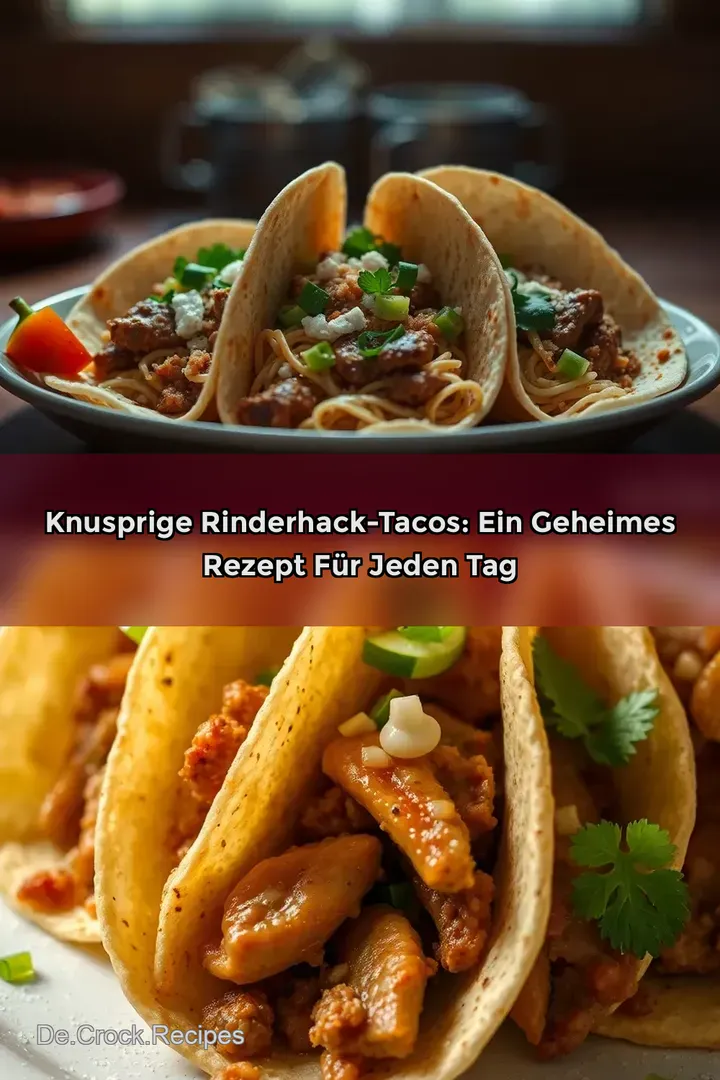 Knusprige Rinderhack-Tacos: Ein geheimes Rezept für jeden Tag
