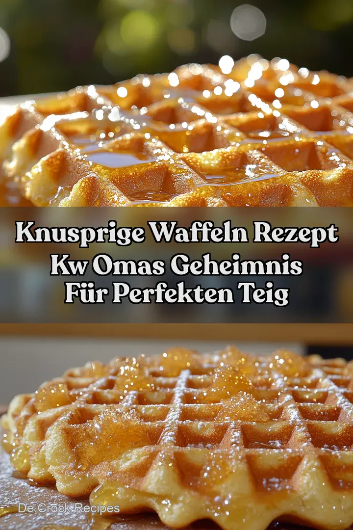 Knusprige Waffeln Rezept kw Omas Geheimnis f&uuml;r Perfekten Teig