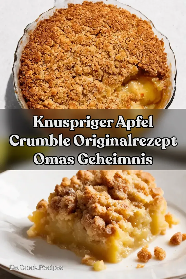 Knuspriger Apfel Crumble Originalrezept Omas Geheimnis