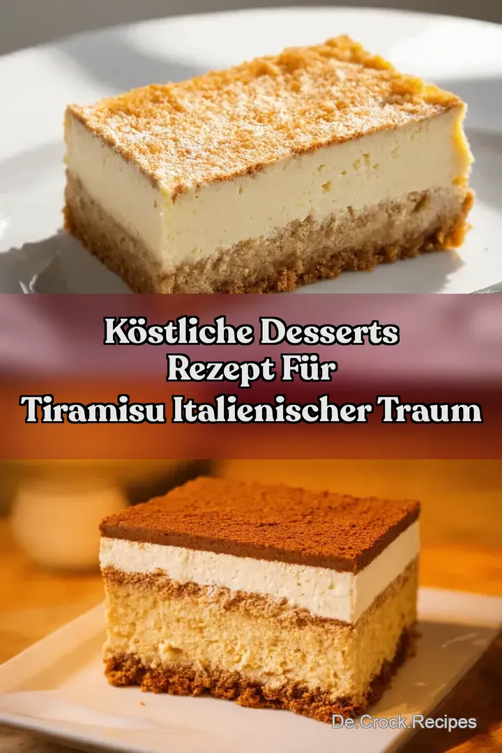 K&ouml;stliche Desserts Rezept f&uuml;r Tiramisu Italienischer Traum