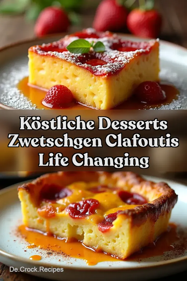Köstliche Desserts Zwetschgen Clafoutis Life Changing