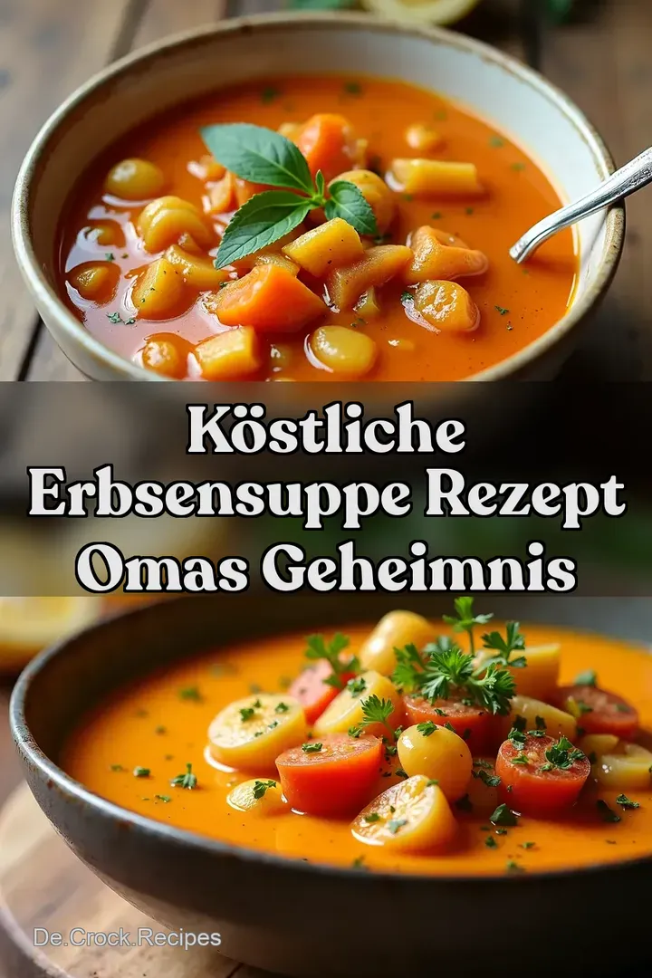Köstliche Erbsensuppe Rezept Omas Geheimnis