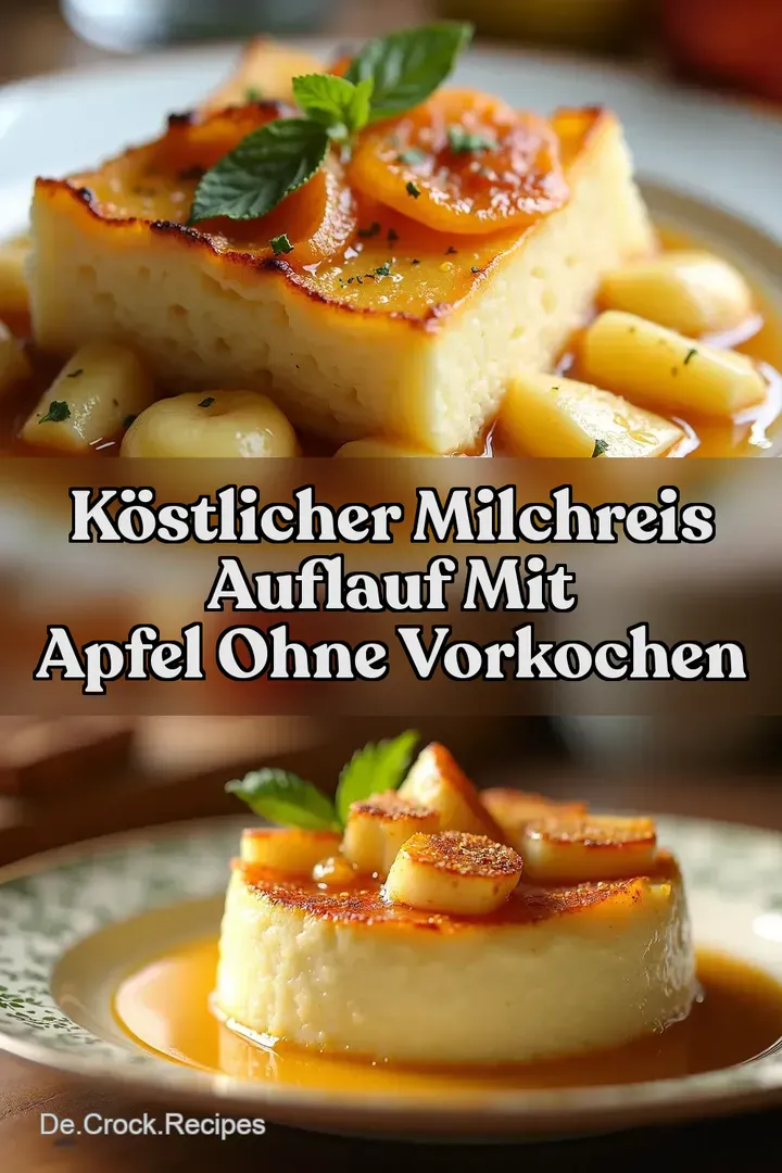 Köstlicher Milchreis Auflauf mit Apfel ohne Vorkochen