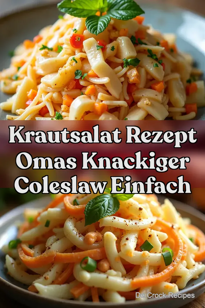 Krautsalat Rezept Omas knackiger Coleslaw einfach