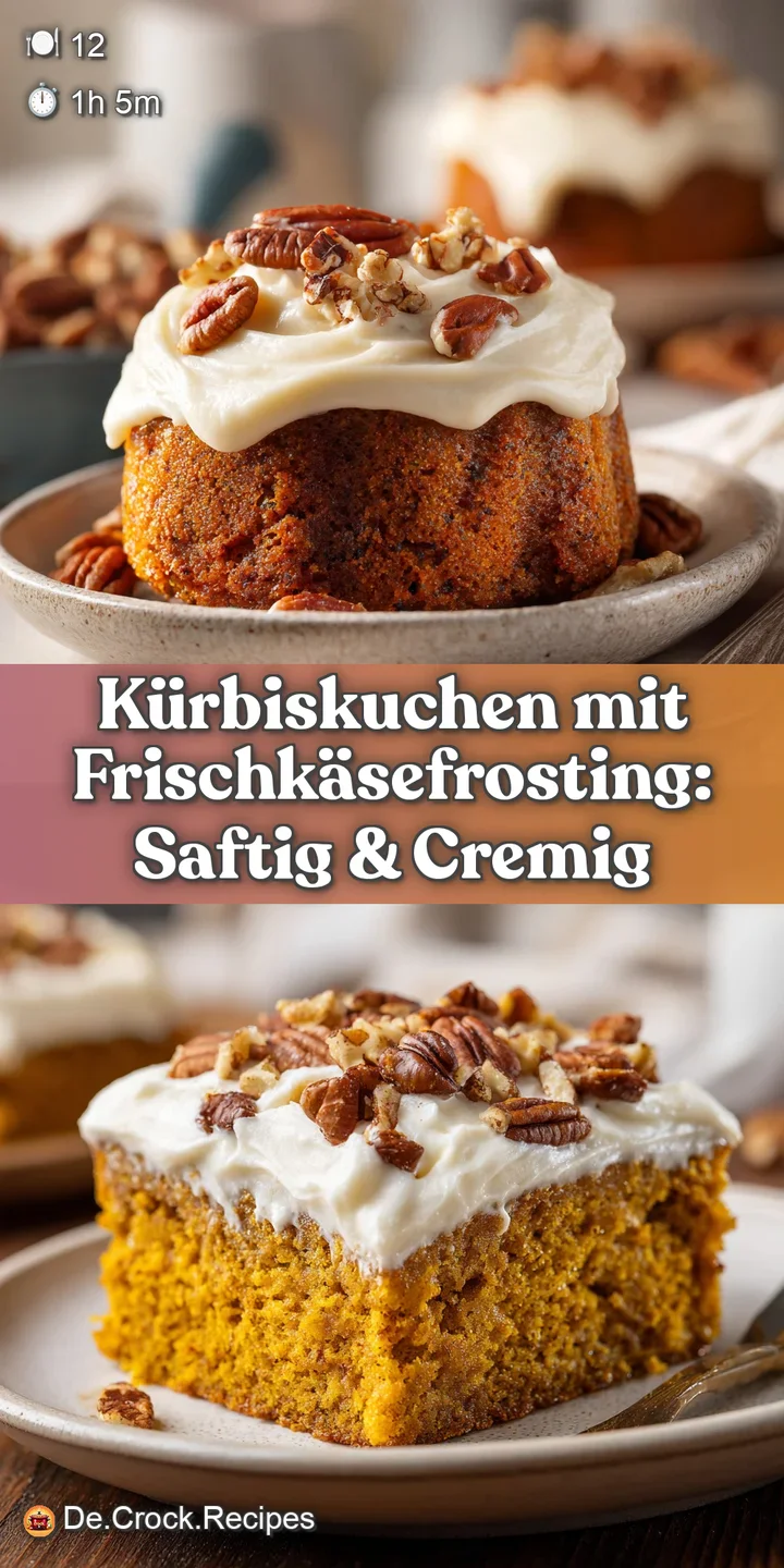 Close-up of pumpkin cake: Moist crumb, rich orange hue, and decadent frosting with spice dusting. Irresistibly tempting de...