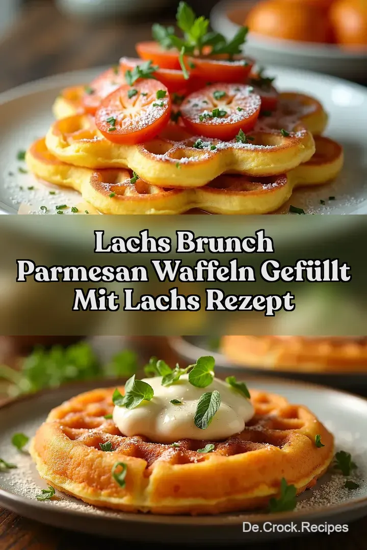 Lachs Brunch Parmesan Waffeln gef&uuml;llt mit Lachs Rezept