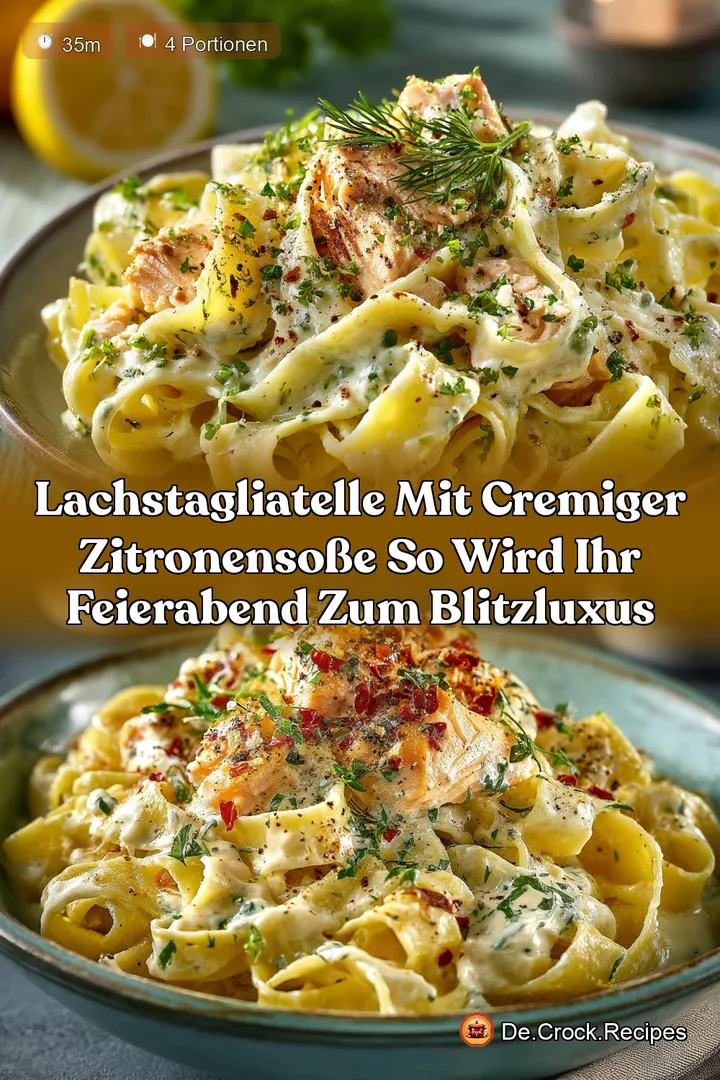 LachsTagliatelle mit cremiger Zitronensoße So wird Ihr Feierabend zum BlitzLuxus