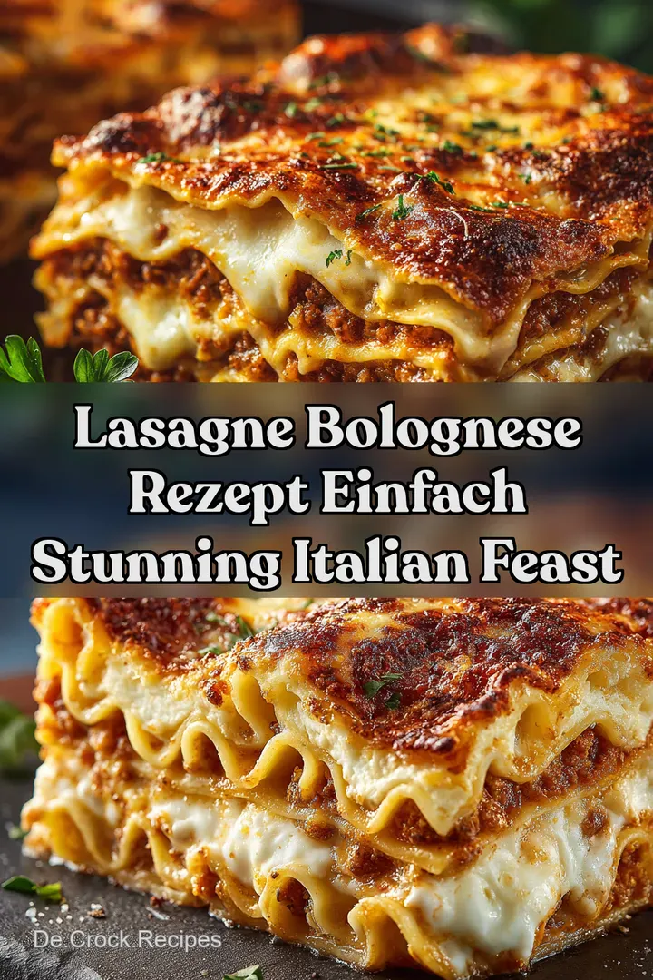 Lasagne Bolognese Rezept Einfach Stunning Italian Feast