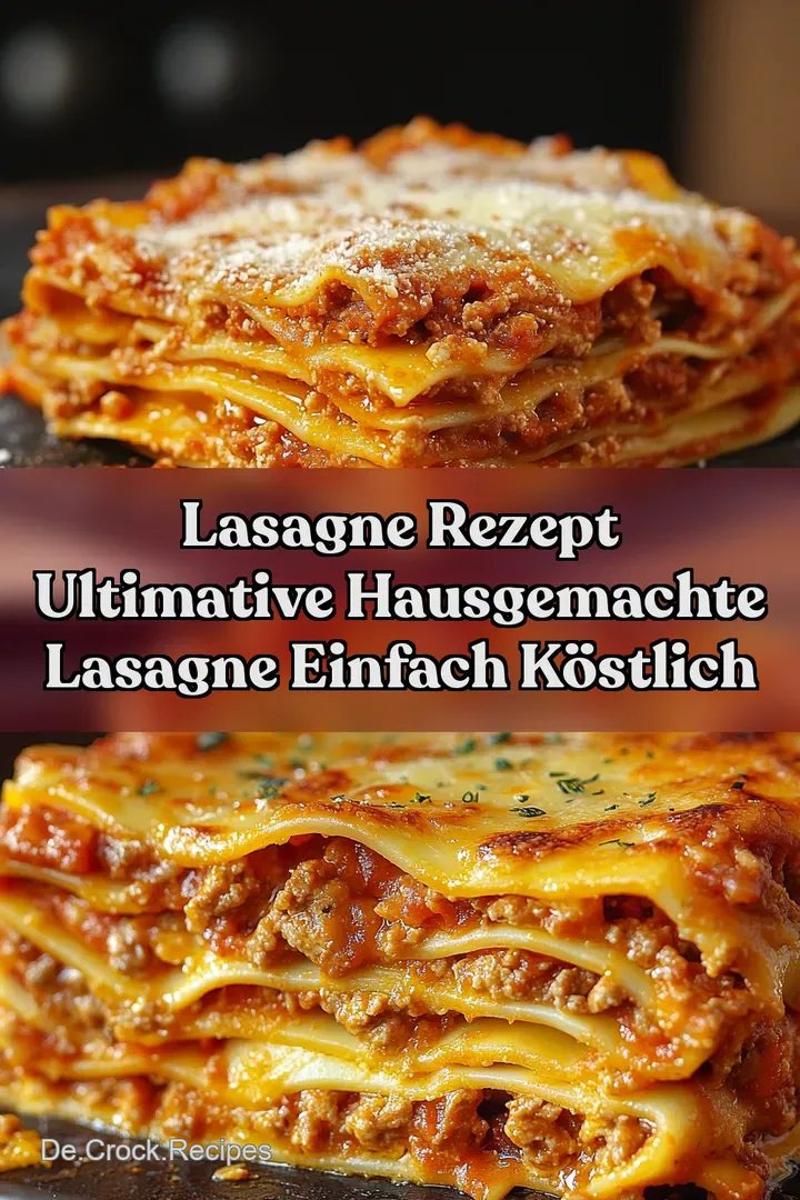 Lasagne Rezept Ultimative hausgemachte Lasagne Einfach Köstlich